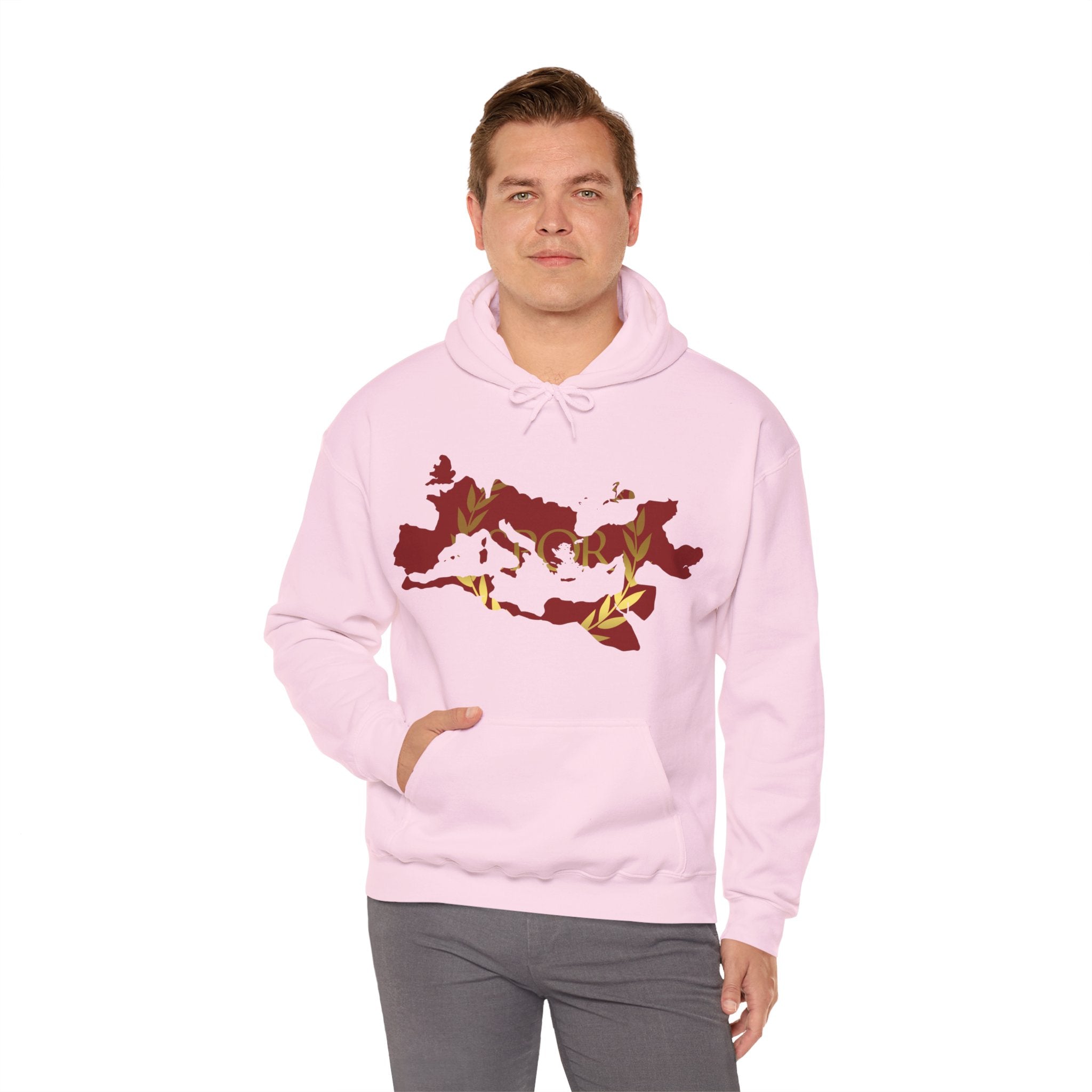 Roman Empire Epic Map and SPQR Logo Crewneck Hoodie