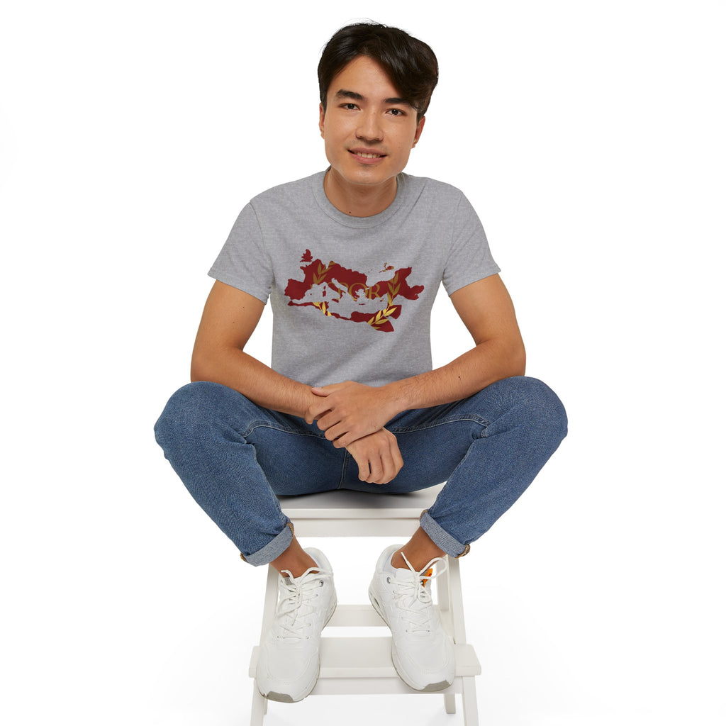 Rome Empire Epic Map Unisex Tee Shirt, SPQR Logo Ancient Rome Tshirt