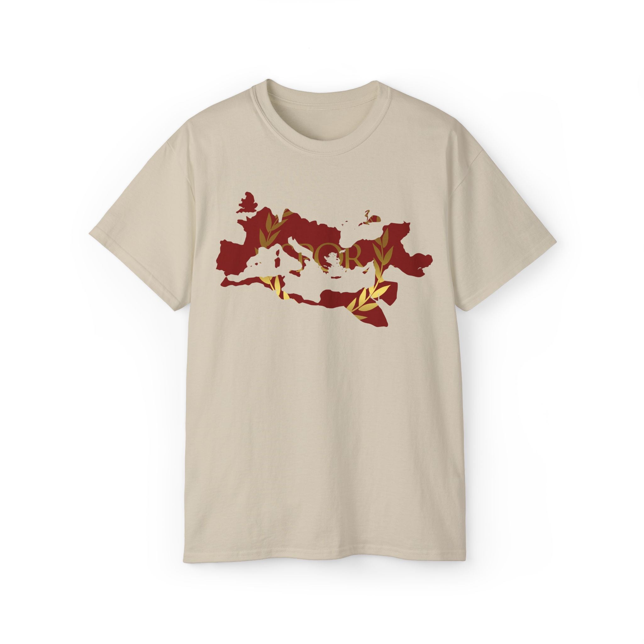 Rome Empire Epic Map Unisex Tee Shirt, SPQR Logo Ancient Rome Tshirt