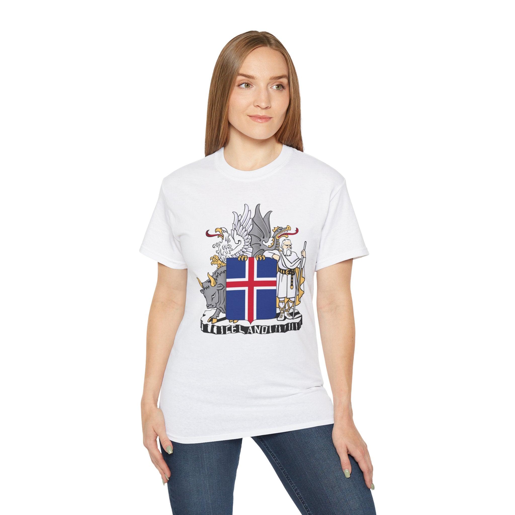 Icelandic T-Shirt with Historic Coat of Arms