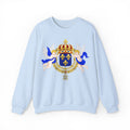 Royal Fleur-de-Lis Crest Sweatshirt - Vintage Heraldic Crown Graphic Crewneck