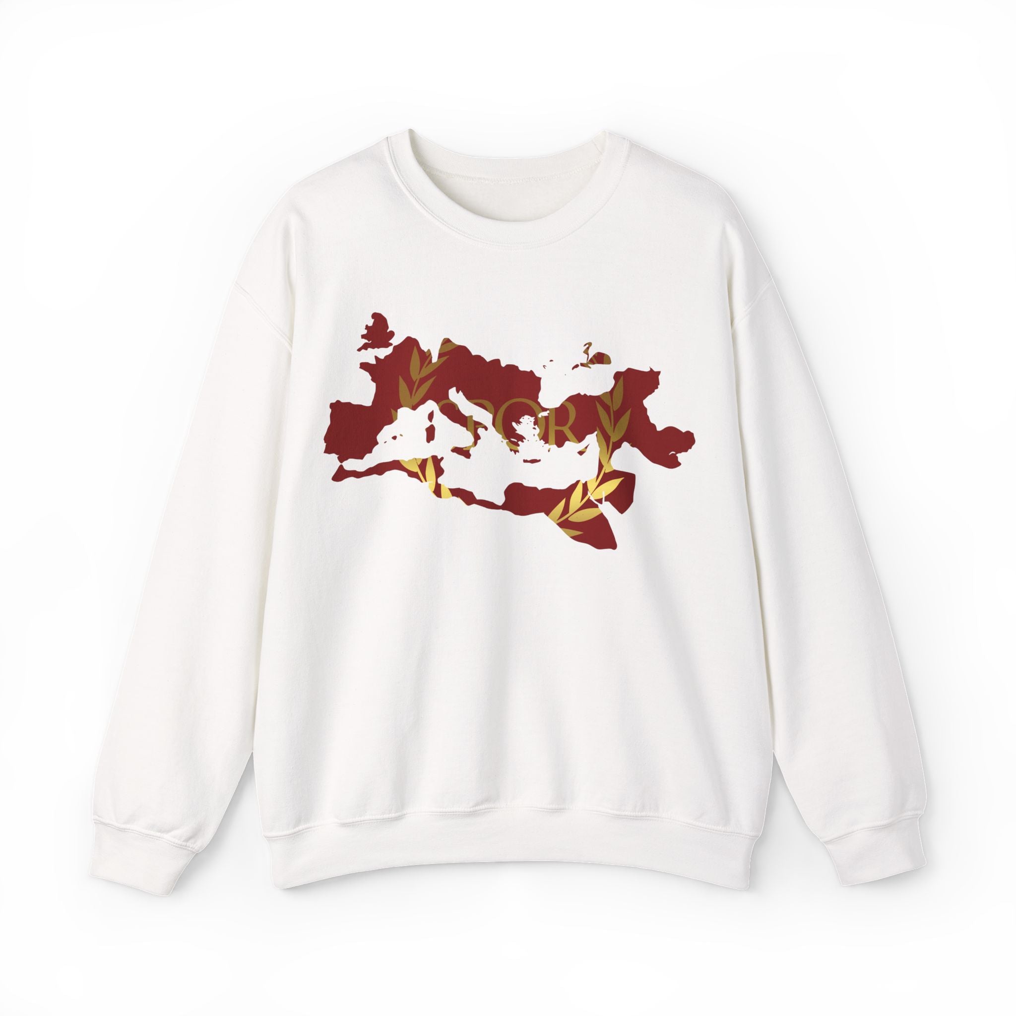 Roman Empire Epic Map and SPQR Logo Crewneck Sweatshirt