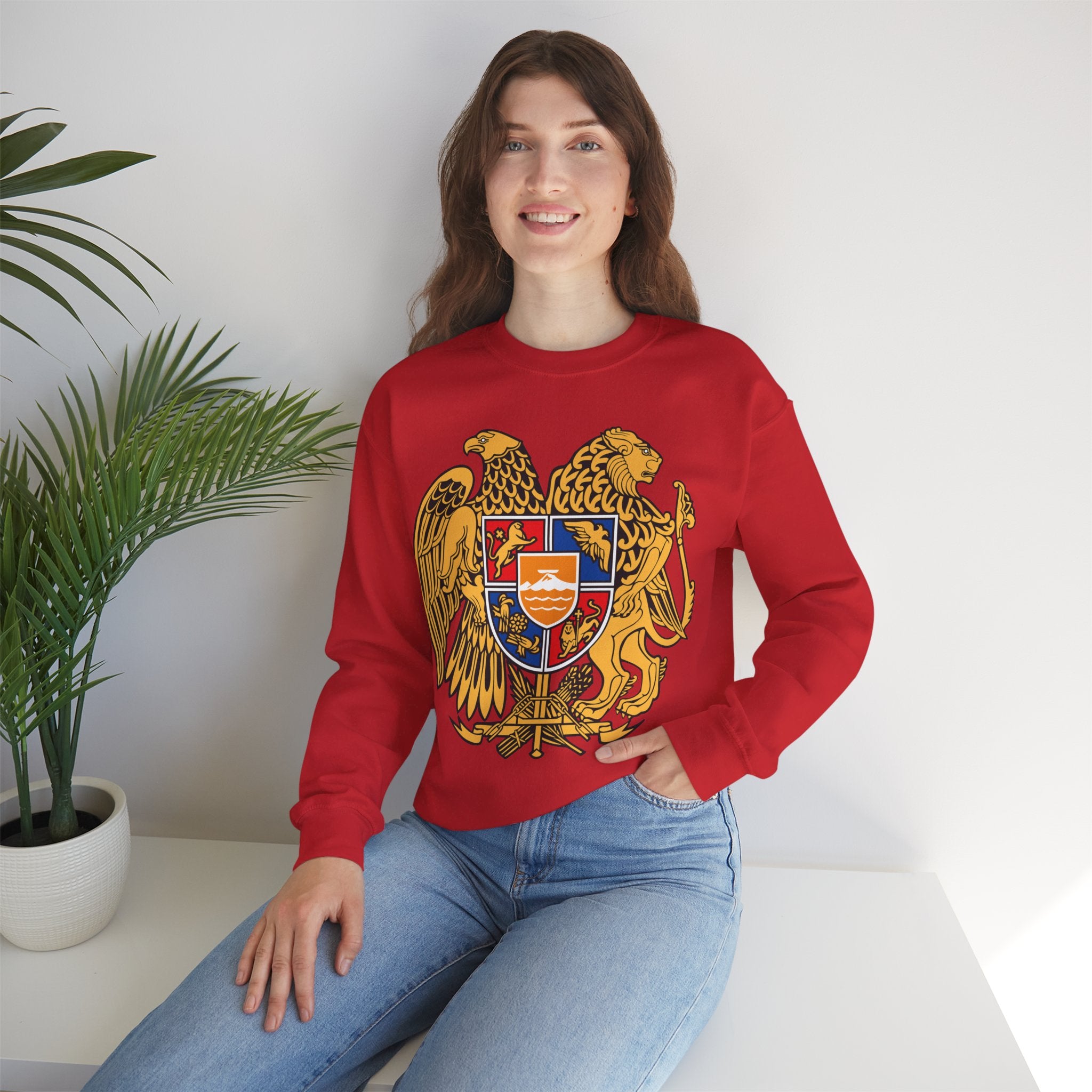 Armenian Coat of Arms Sweatshirt - Historical Vintage Unisex Graphic Pullover
