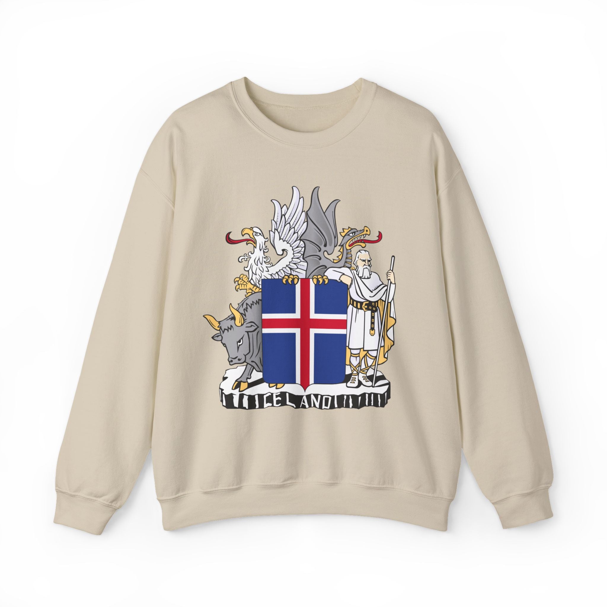 Iceland Viking Sweatshirt with Historic Coat of Arms