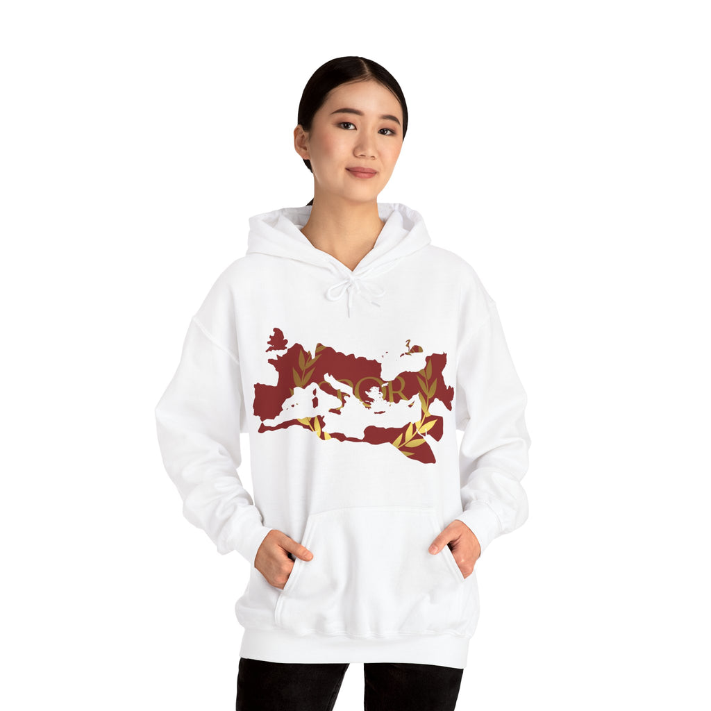 Roman Empire Epic Map and SPQR Logo Crewneck Hoodie