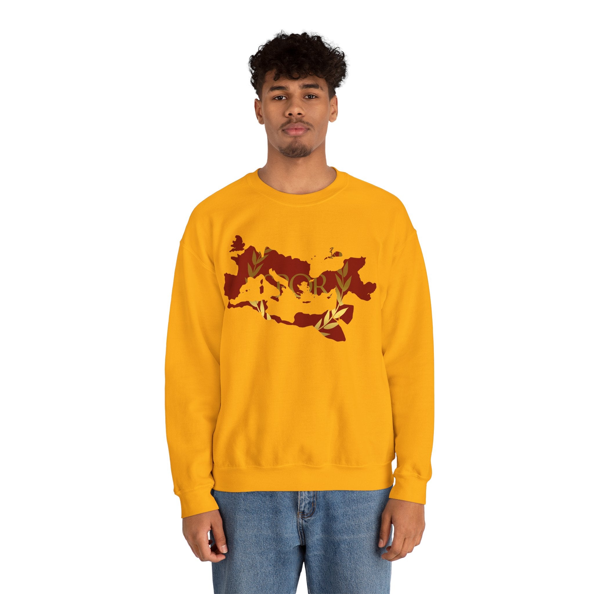 Roman Empire Epic Map and SPQR Logo Crewneck Sweatshirt