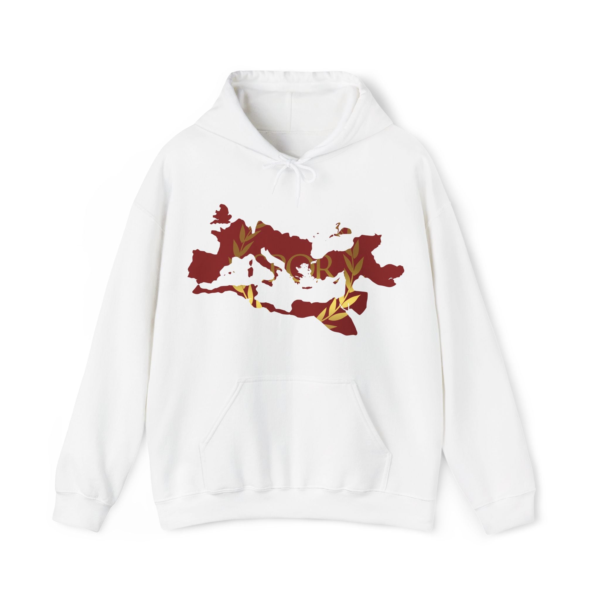 Roman Empire Epic Map and SPQR Logo Crewneck Hoodie
